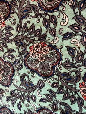 Vera Bradley Mint Floral Paisley Throw